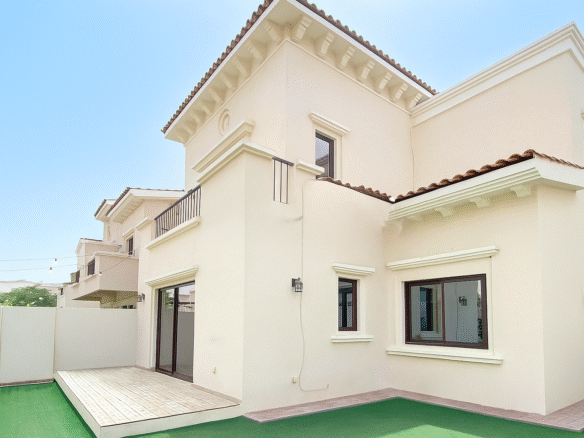 Mediterranean Villa with Tiled Patio